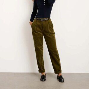 NWT Alex Mill Boy Pant in Corduroy Dark Olive Size 14